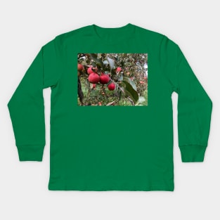 Apple Branch in the Apple Orchard Kids Long Sleeve T-Shirt